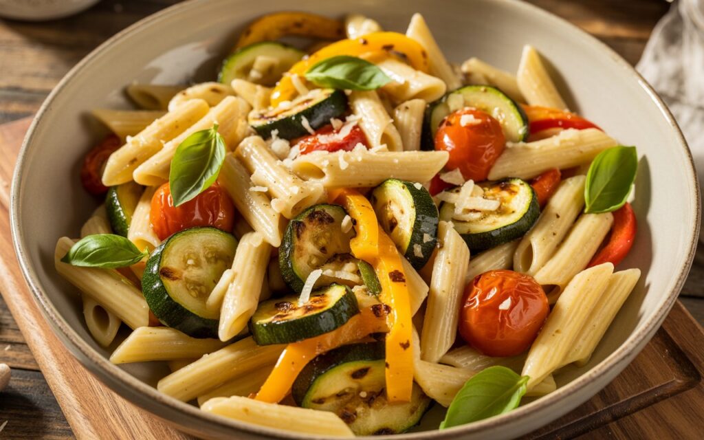 Garlic Roasted Vegetable Pasta