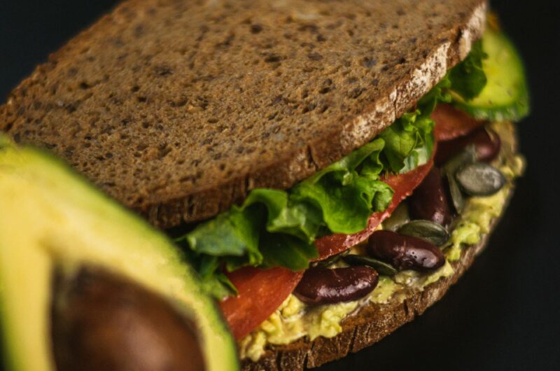 Avocado & Black Bean Sandwich (Quick, Healthy & Vegan)