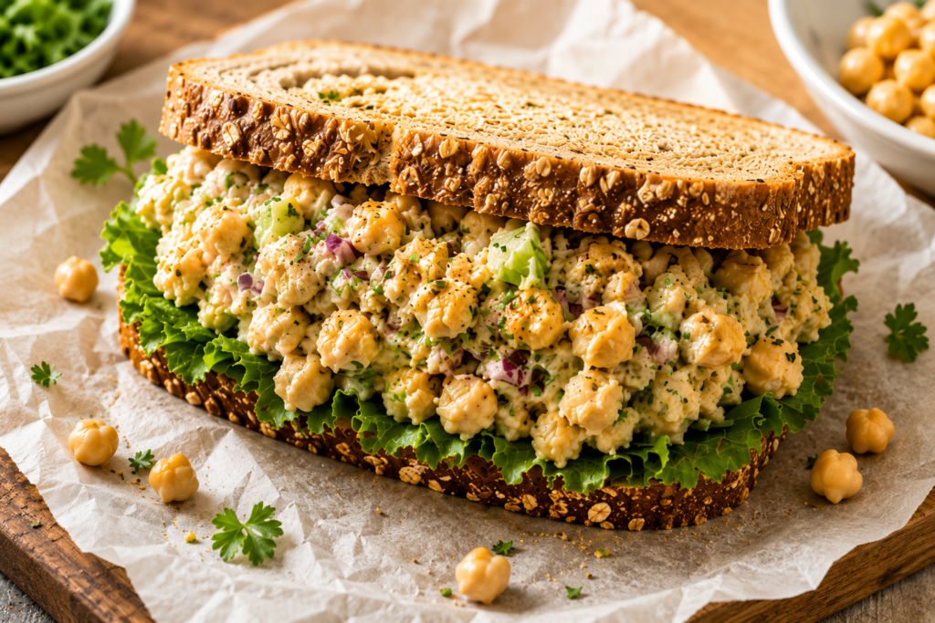 Creamy Vegan Chickpea Salad Sandwich