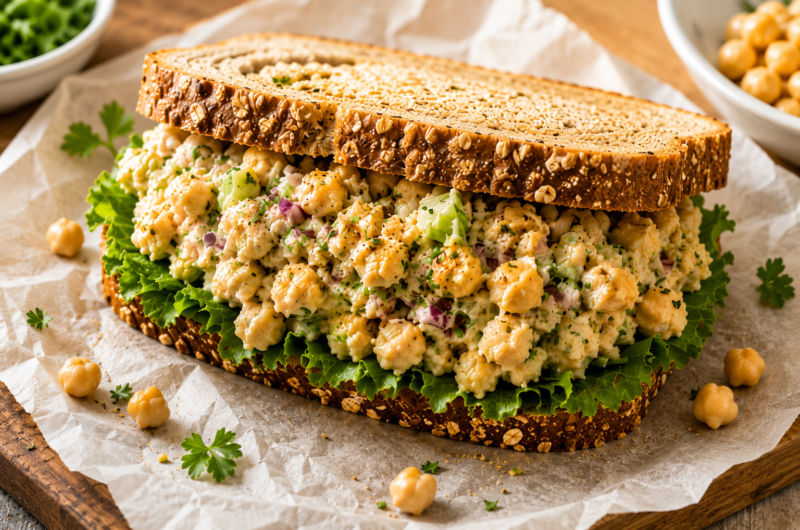 This Vegan Chickpea Salad Sandwich Is Packed with Flavor