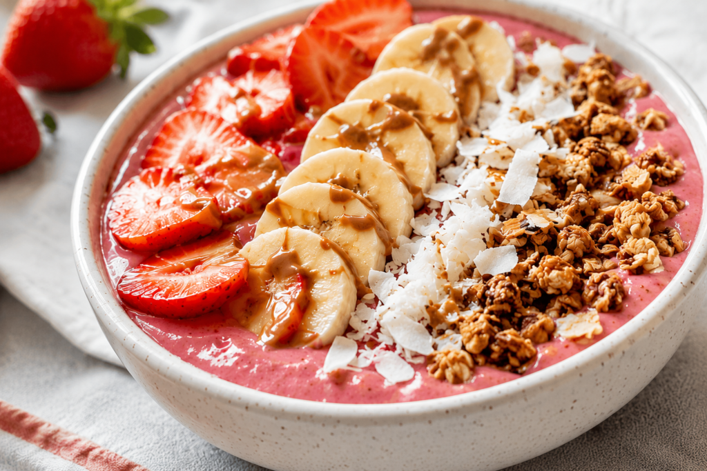 Strawberry Banana Smoothie Bowl