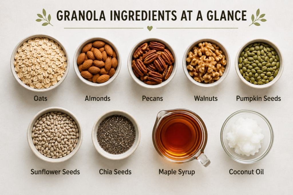 Homemade Vegan Granola with Nuts and Seeds
