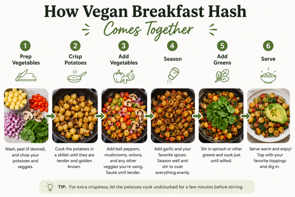 Vegan Breakfast Hash with Potatoes and Veggies