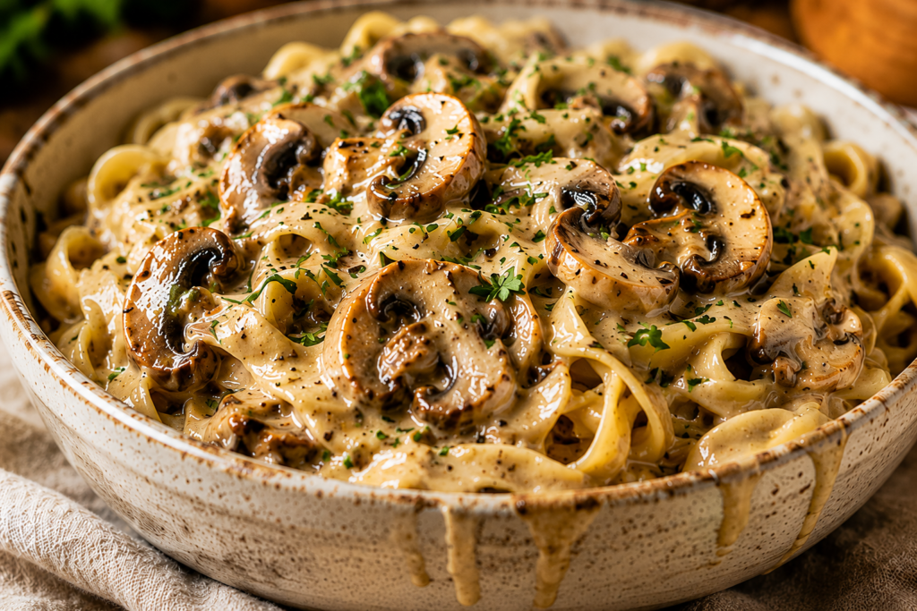 Creamy Vegan Mushroom Stroganoff