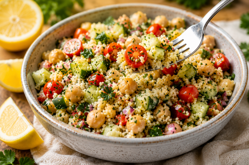 Vegan Couscous Salad with Lemon Dressing – Fresh And Healthy