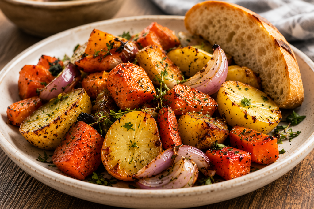 Garlic Herb Roasted Vegetable Sheet Pan Dinner
