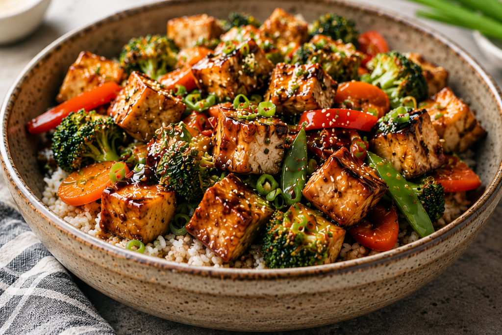 Vegan Teriyaki Tofu Stir Fry