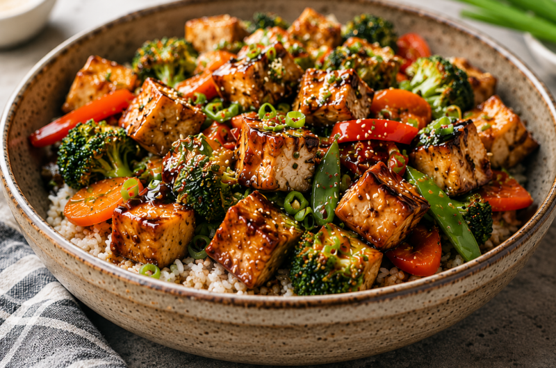 This Vegan Teriyaki Tofu Stir Fry Is Packed with Flavor and Protein