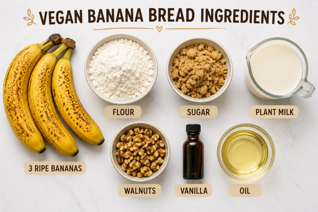 Vegan Banana Bread with Walnuts