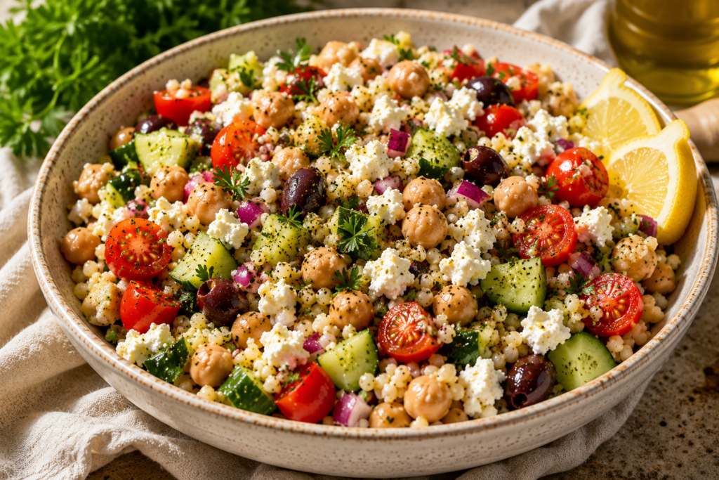 Mediterranean Couscous Lunch Bowl