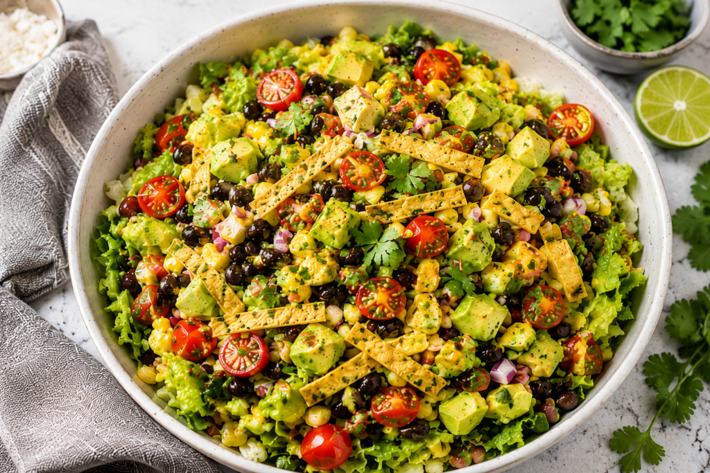 Vegan Taco Salad with Lime Dressing
