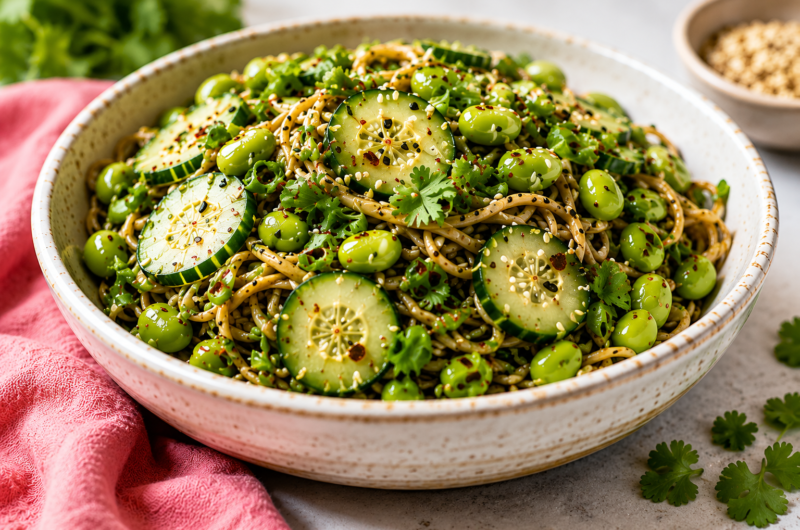 Cucumber and Edamame Noodle Salad: Fresh And Flavorful