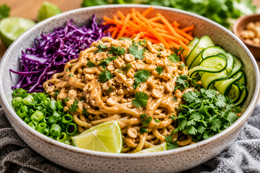 Thai-Inspired Peanut Noodle Bowl