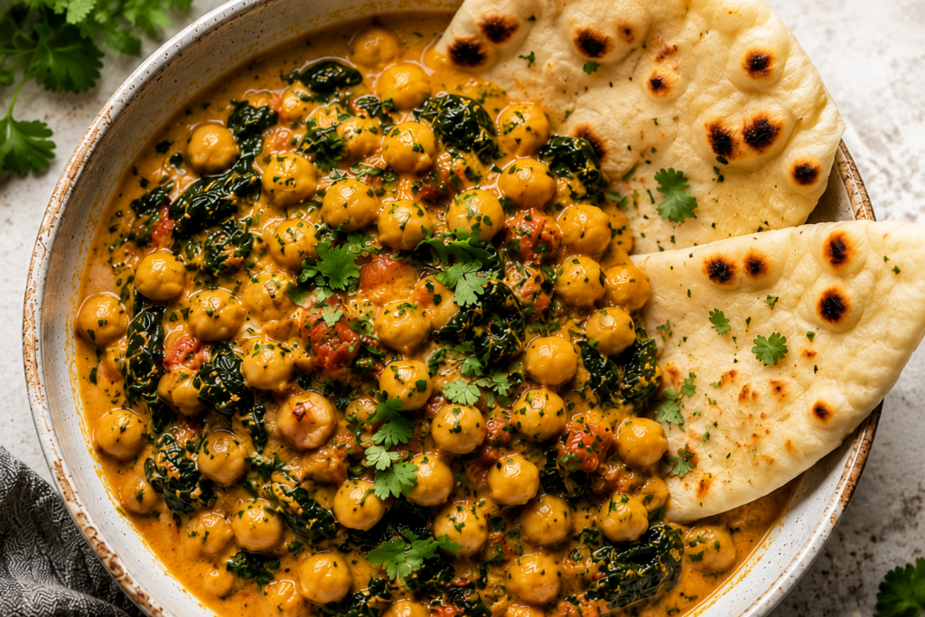 Chickpea and Spinach Coconut Curry