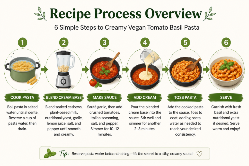 Creamy Vegan Tomato Basil Pasta