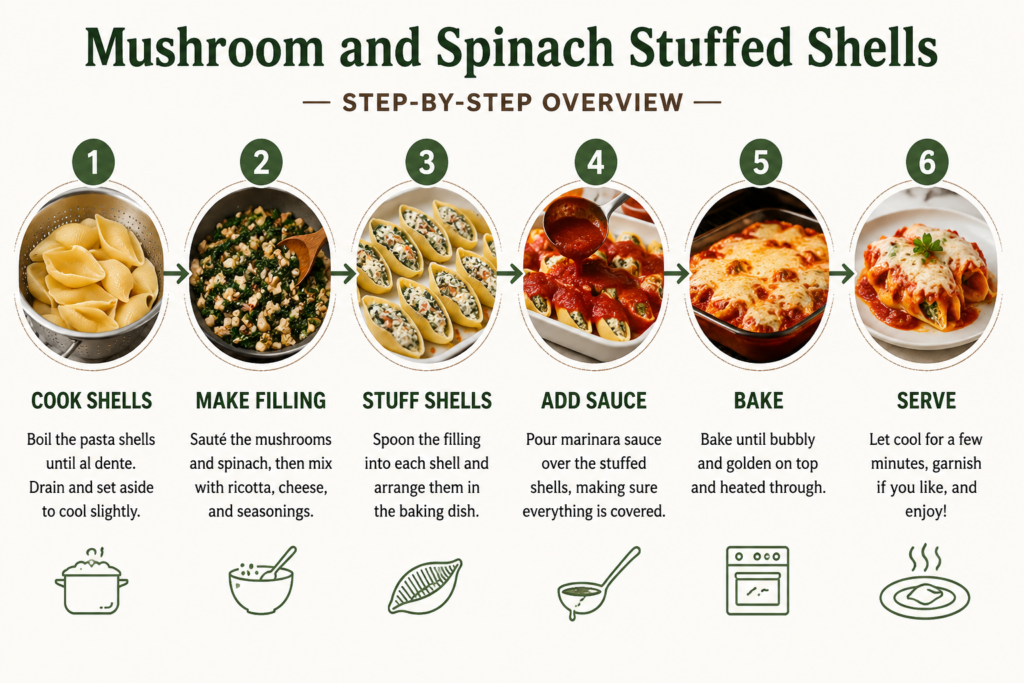 Mushroom and Spinach Stuffed Shells