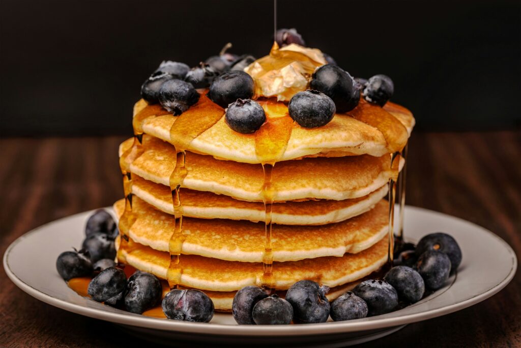 Vegan Blueberry Pancakes (Light and Fluffy)
