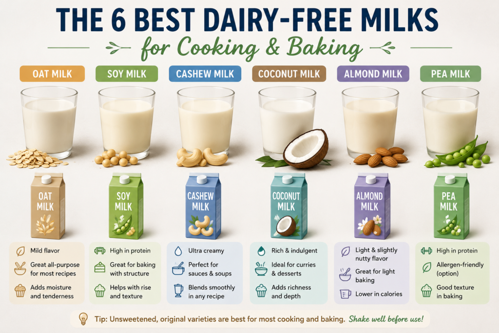 The Best Dairy-Free Milk for Cooking and Baking